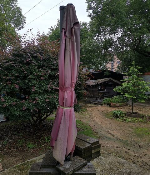 Before umbrella replacement canopy